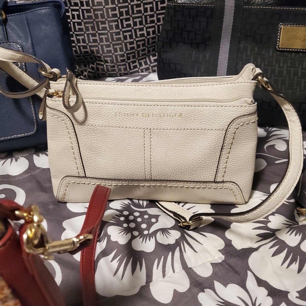 Tommy Hilfiger Cream Crossbody Bag
